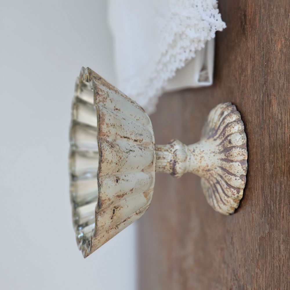 Bol sur pied effet verre de Mercure vieilli