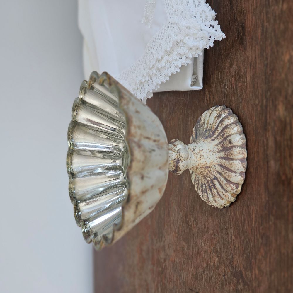 Bol sur pied effet verre de Mercure vieilli