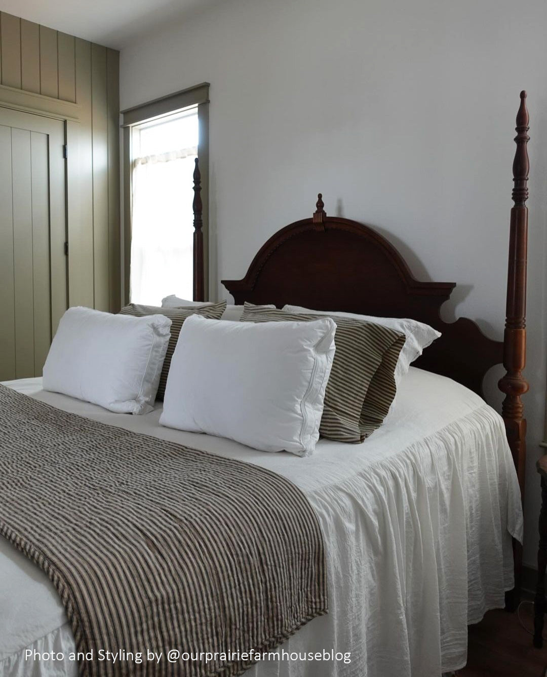 Antraciet Ticking Stripe Quilt