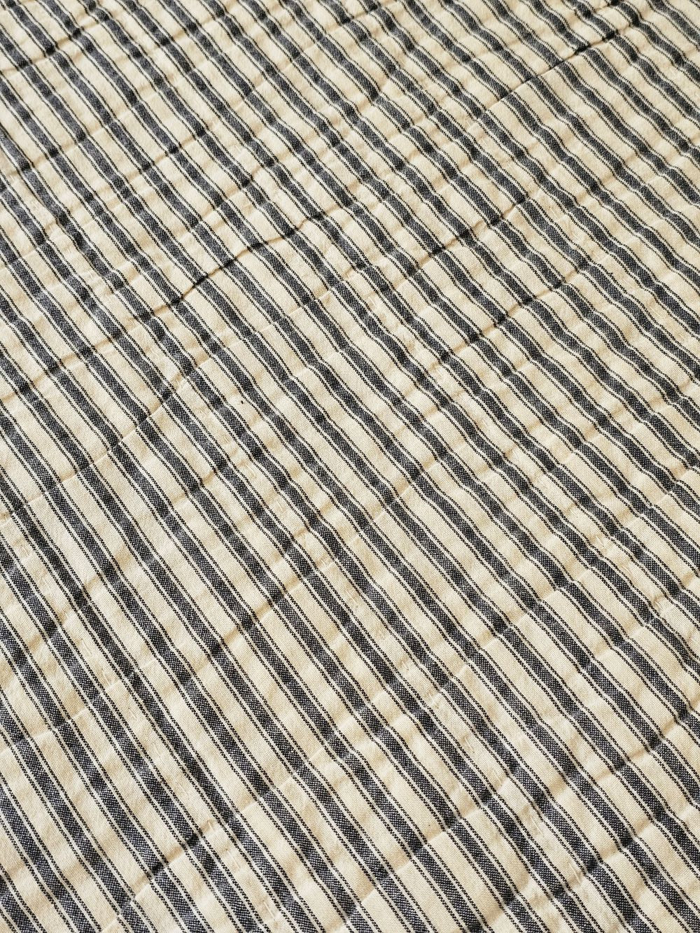 Antraciet Ticking Stripe Quilt