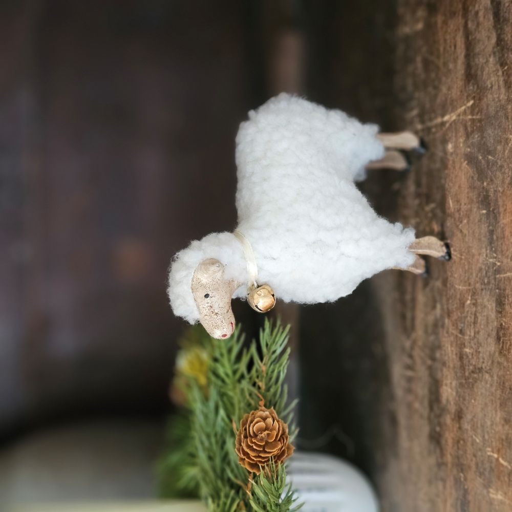 Weiße deutsche Schaf-Figur
