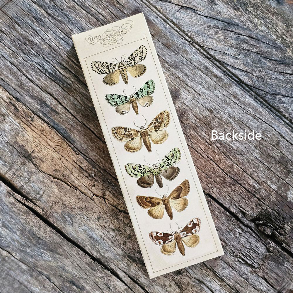 Longues allumettes en bois au motif papillon vintage