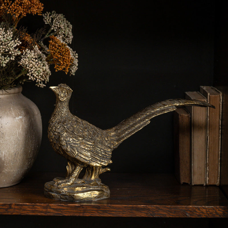 Goldfasan-Statuette aus Glas