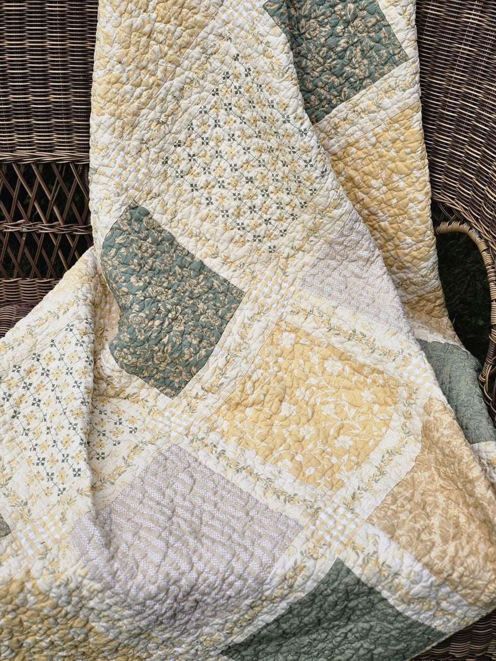 Patchwork-Quilt-Wohndecke „Prairie Meadow“