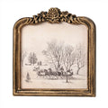 Gerahmtes Vintage-Wandbild „Schlittenfahrt“