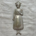 Ex-voto italiano vintage, figura feminina