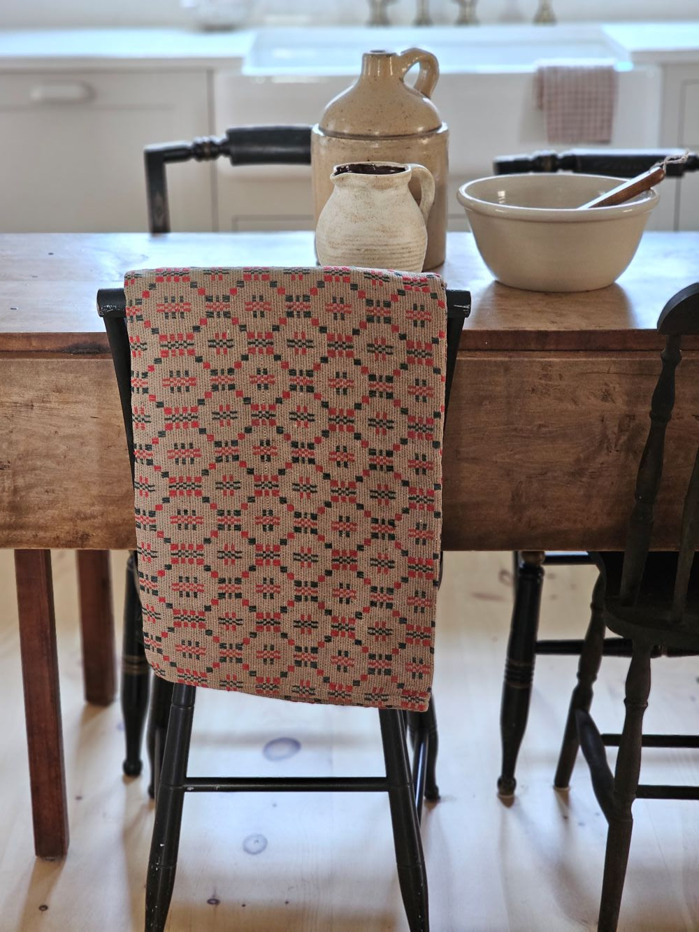 Von Wales inspirierte Kuscheldecke, Rot und Grün
