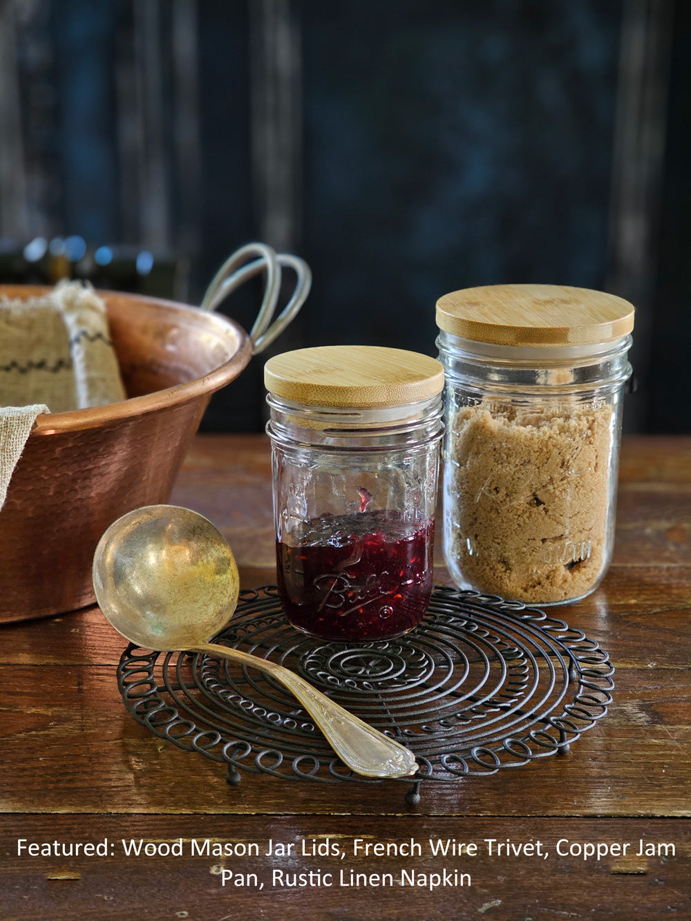 Deckel aus Holz für Mason Jars