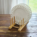 Black Wood Plate Rack